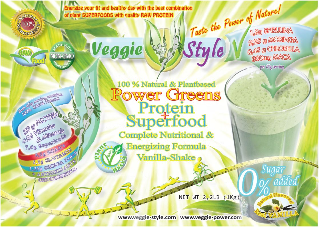 Veggie Style power greens Vegeterian All in One Plant Protein and Superfood Shake